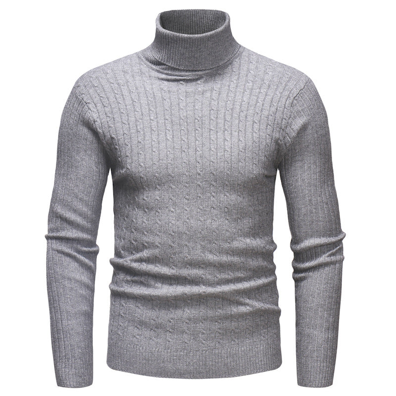 Herren Pullover Rollkragen Strick Muster