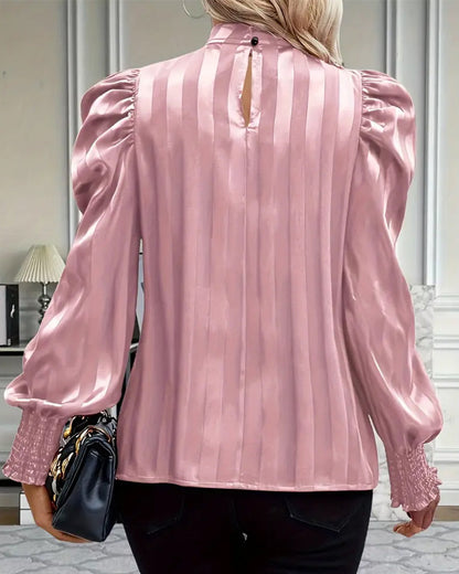 Stilvolle Bluse Mit Puffärmeln Frauen - IdealeKleiden
