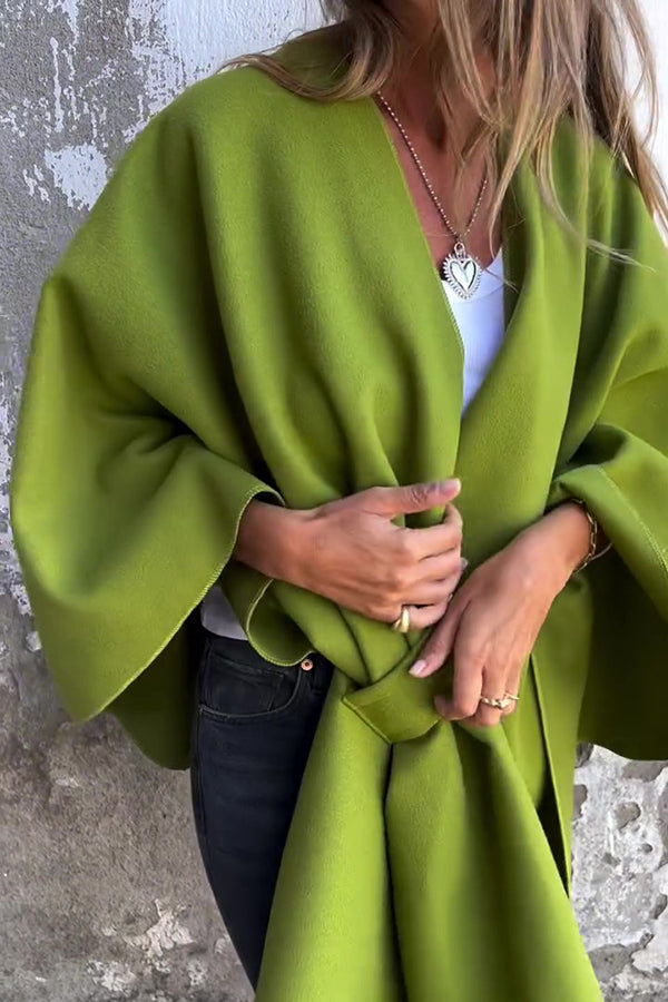 Gemütliche Stola Cape Jacke Lockerer Schnitt