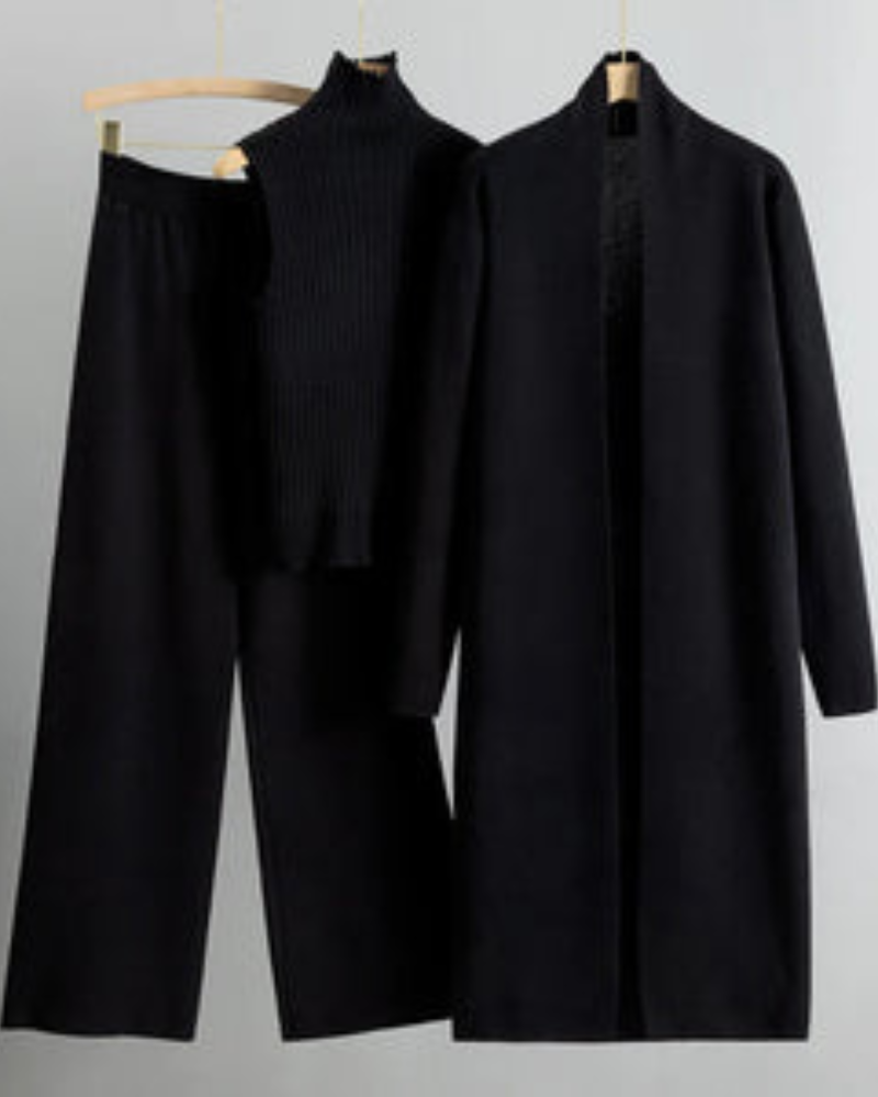 Stilvolles 3-Teiliges Damenkleid Set