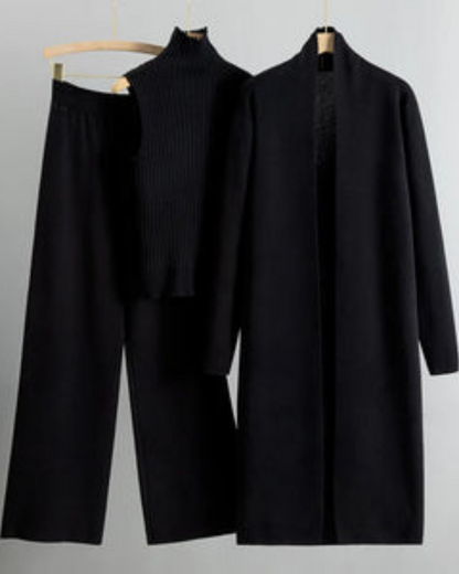 Stilvolles 3-Teiliges Damenkleid Set