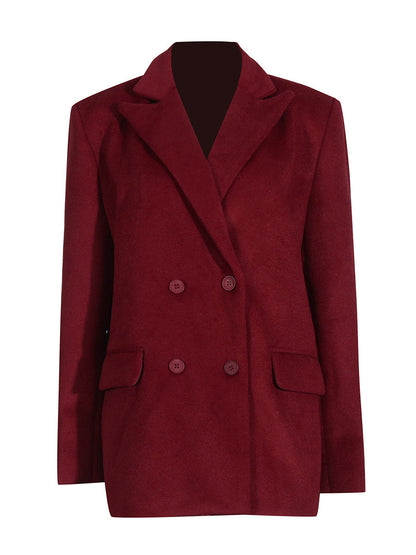 Damen Wolljacke Warm Kurz mit Gürtel