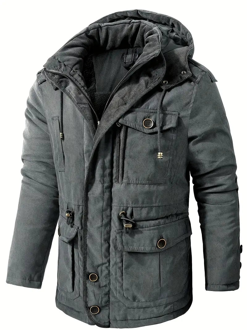 Herren Winterjacke Warm Kapuze - IdealeKleiden