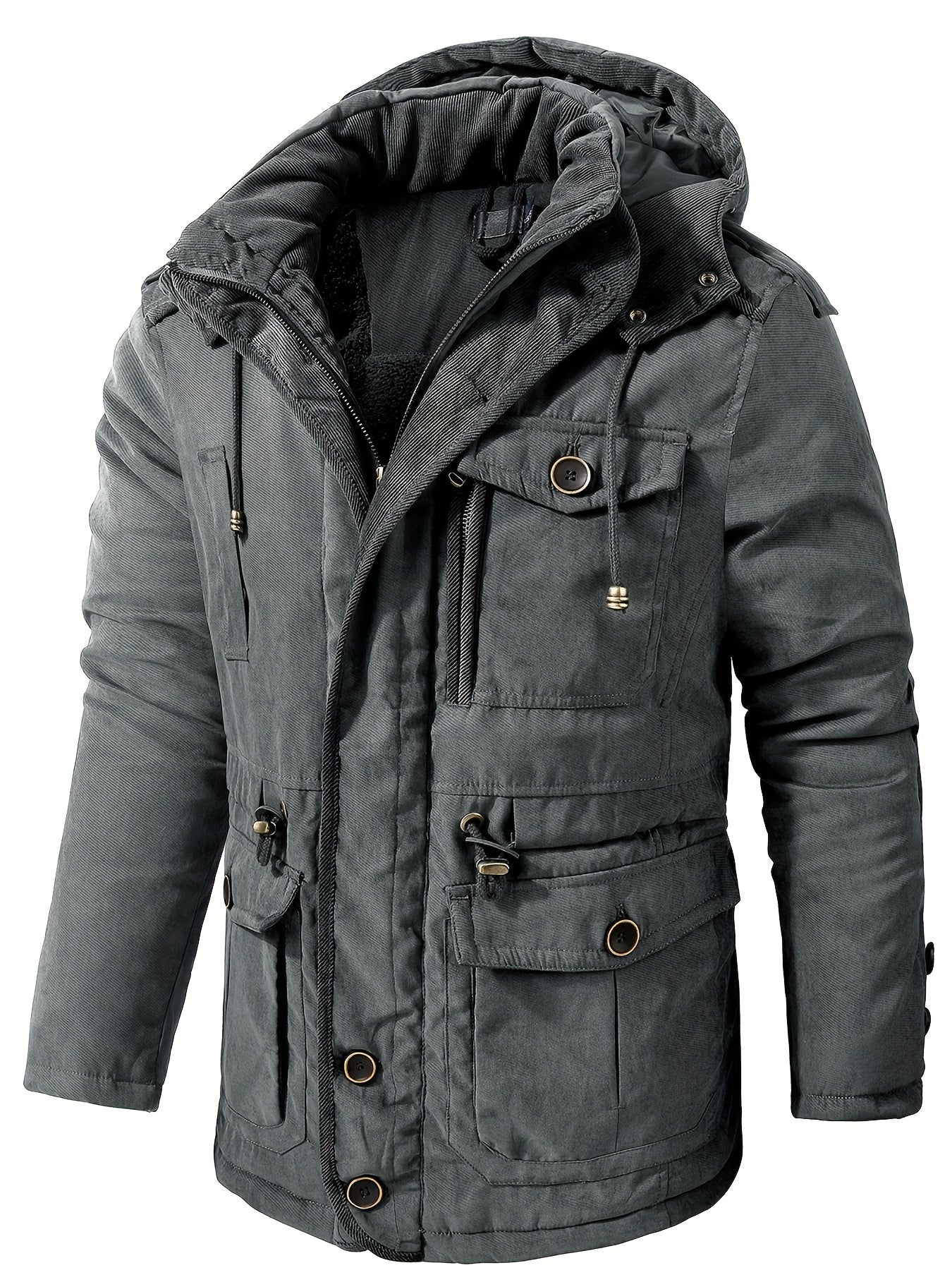 Herren Winterjacke Warm Kapuze Funktionell