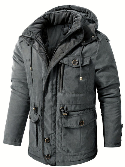 Herren Winterjacke Warm Kapuze Funktionell