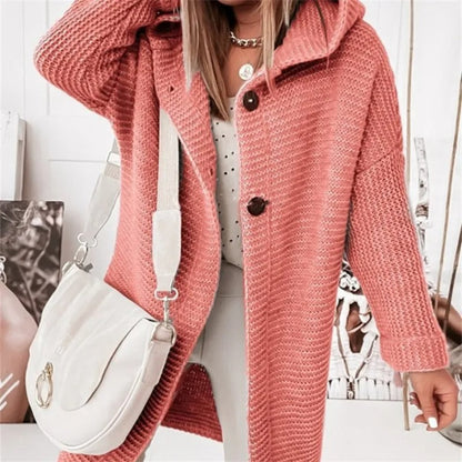 Damen Kaschmir Cardigan Kapuzenpullover Luxus