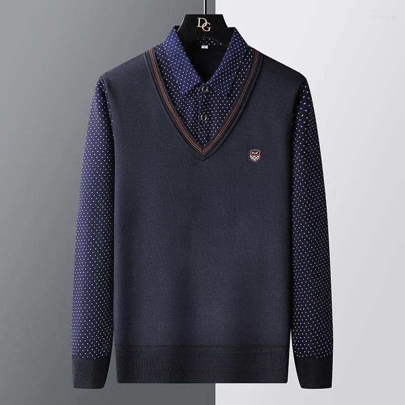 Herren Pullover Polo Style