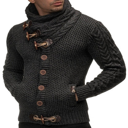 Herren Strickjacke Asymmetrisch Elegant Style