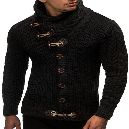Herren Strickjacke Asymmetrisch Elegant Style
