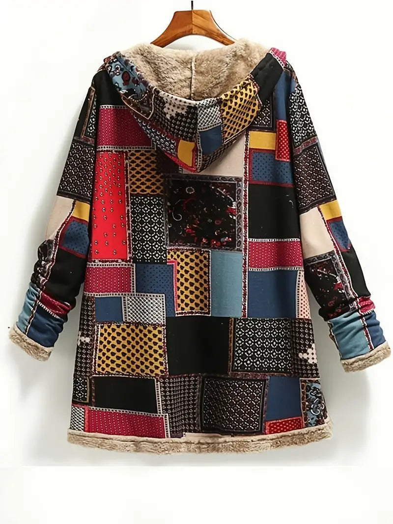 Retro Winterjacke Patchwork Style - IdealeKleiden