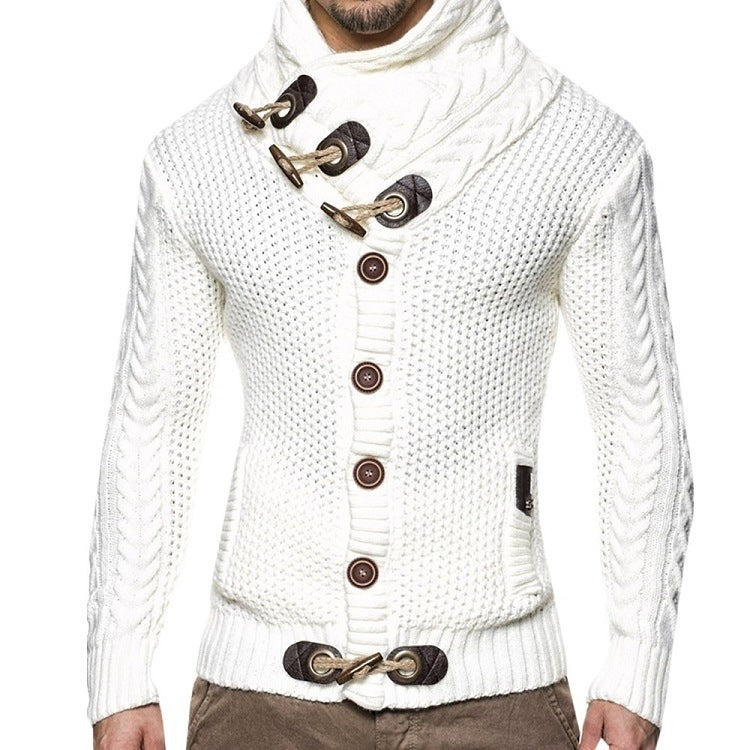 Herren Strickjacke Asymmetrisch Elegant Style