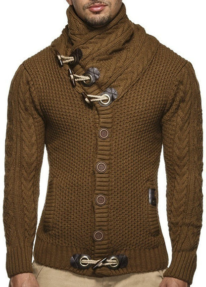 Herren Strickjacke Asymmetrisch Elegant Style