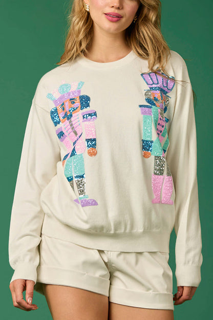 Weihnachtssoldat Sweatshirt Geschenkidee Festlich Glitzernd