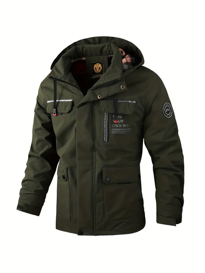 Herren Regenjacke Leicht Wasserdicht Winter