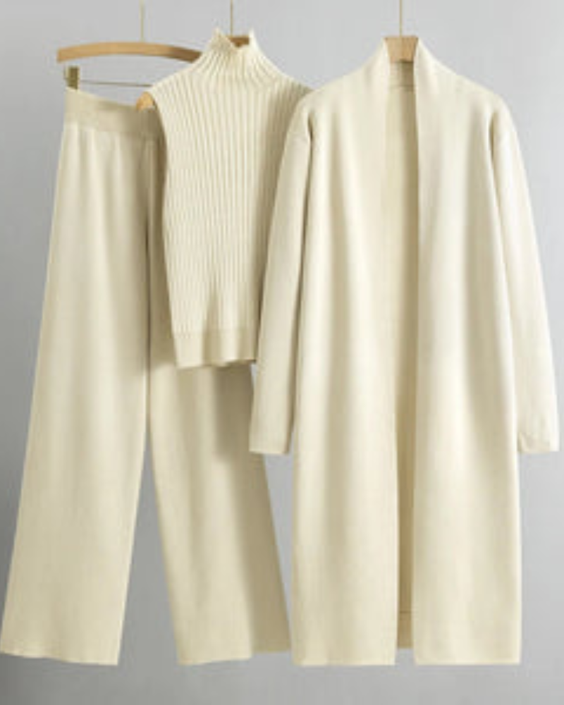 Stilvolles 3-Teiliges Damenkleid Set