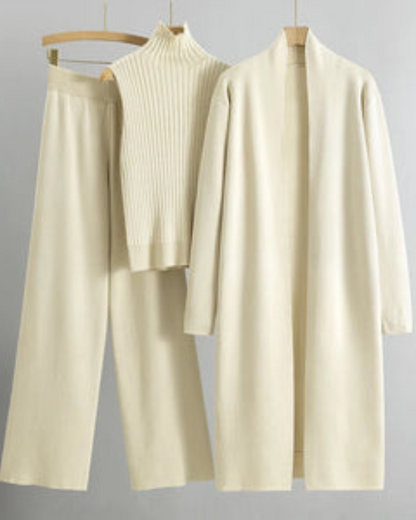 Stilvolles 3-Teiliges Damenkleid Set