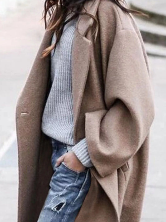 Damen Wintermantel Oversized Lang - IdealeKleiden