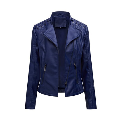 Weiche Lederjacke Lammfell Optik