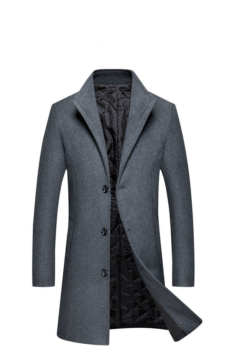 Herren Trenchcoat Elegant Lang - IdealeKleiden