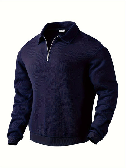 Herren Pullover 1/4 Zip Modern Stil