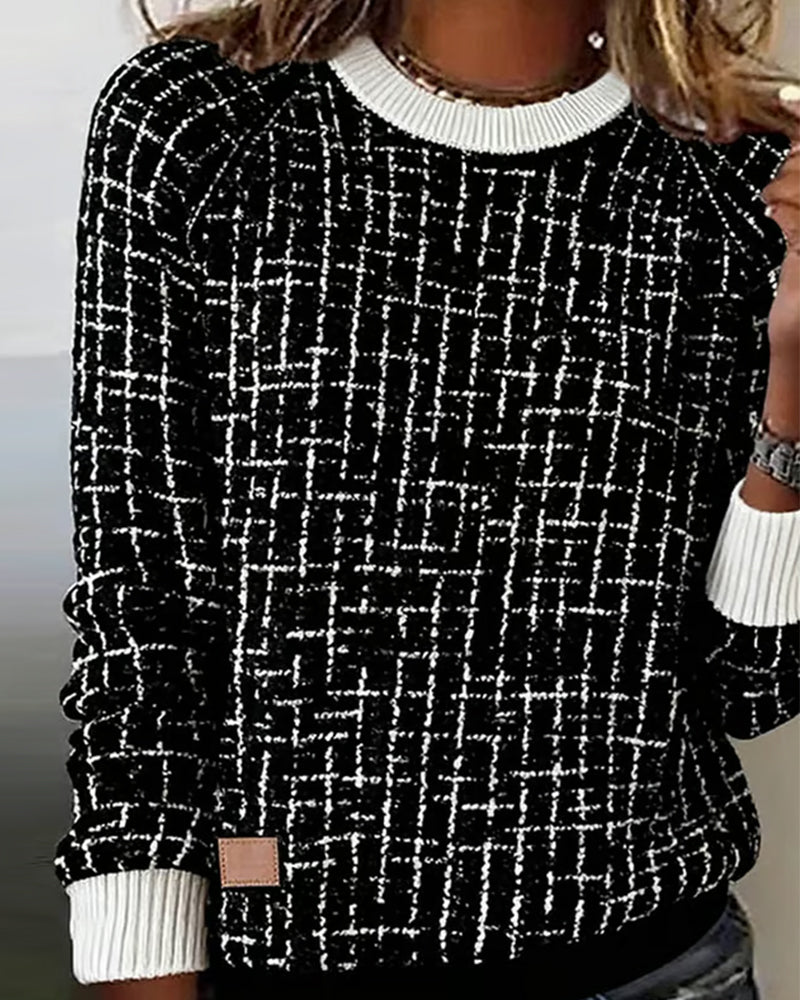 Lässige Karo Kleid Blumenmuster - IdealeKleiden