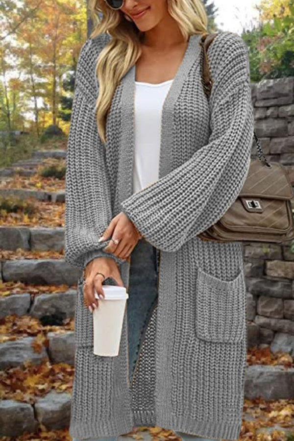 Oversized Cardigan Sweater Jacke Mit Taschen