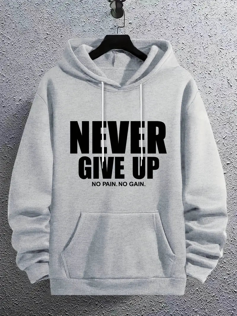 Motivationspullover für Männer Kapuze Sportlich