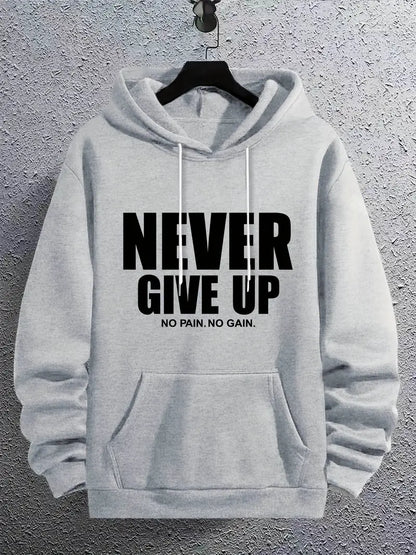 Motivationspullover für Männer Kapuze Sportlich