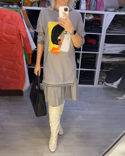 Elegantes Maxikleid Mit Langen Ärmeln