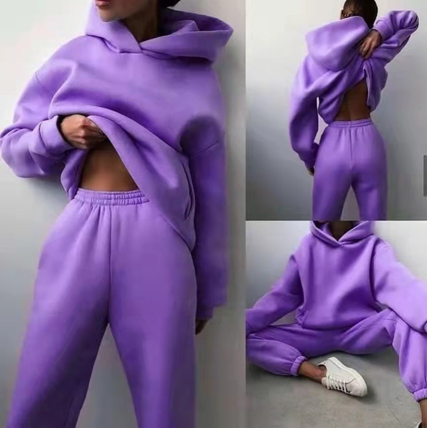 Modischer Zweiteiler Kapuzenpullover Lässig Chic - IdealeKleiden