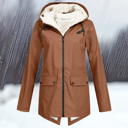 Wasserdichte Outdoor-Jacke Kapuze Warm Isoliert