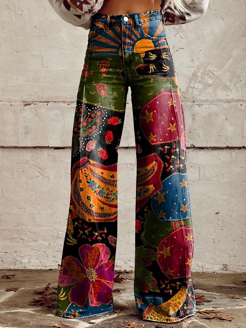 Retro Schlaghose Frauen Stilvoll Elegant