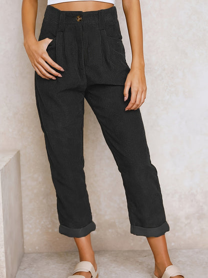 Elegante Damen Hose Gerades Bein Moderne Mode