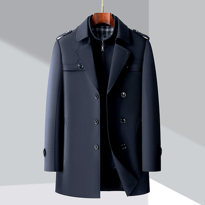 Moderne Herren Trenchcoat Doppelreiher
