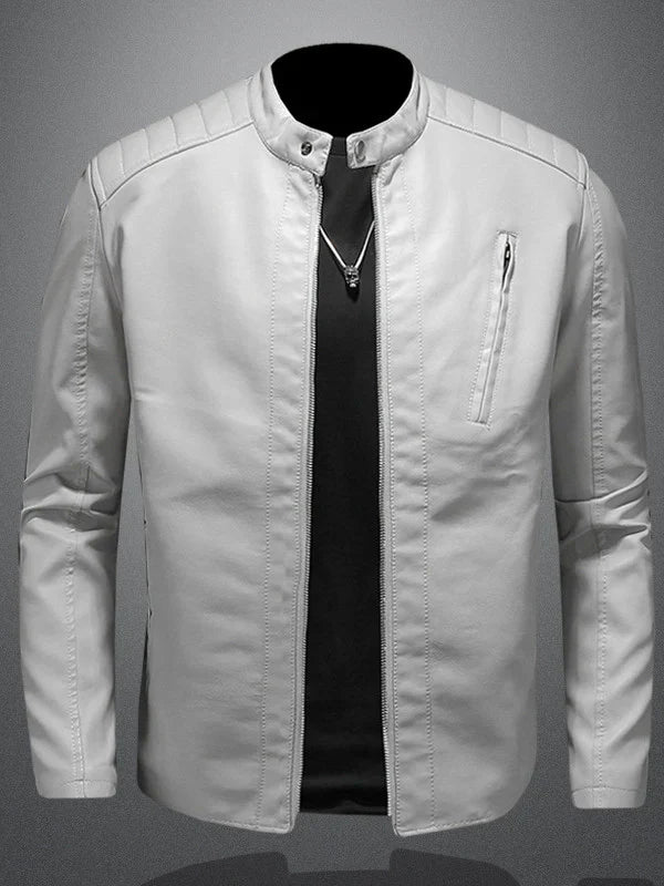 Herren Lederjacke Biker Style Premium Qualität - IdealeKleiden