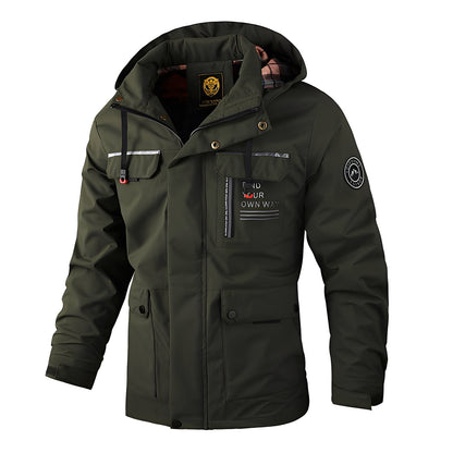 Wetterfeste Herrenjacke Outdoor Dicke Winterjacke