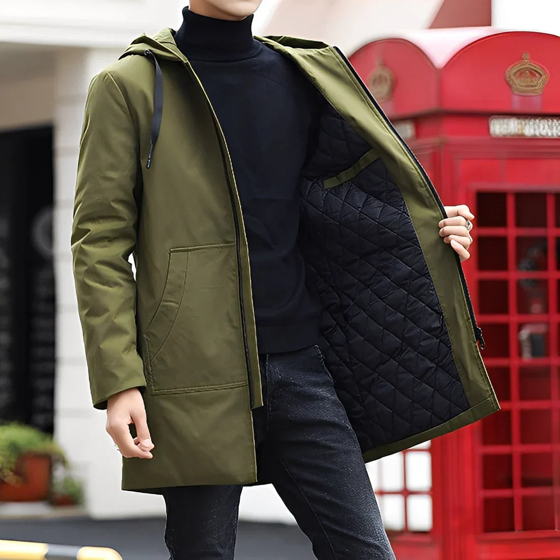 Wasserdichte Regenjacke Herren Kapuze Outdoor - IdealeKleiden