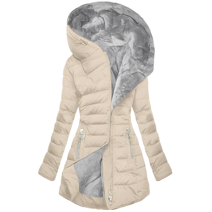 Stylische Damen Winterjacke mit Kapuze