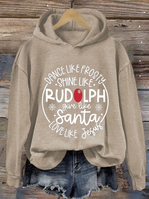 Weihnachts-Hoodie Frau Festlich Rot