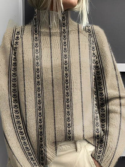 Stylische Damen Pullover Rollkragen Modern Design