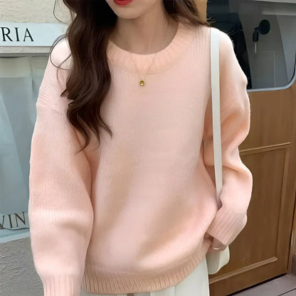 Damen Oversize Pullover Elegent Lang