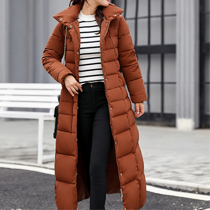Stylische Damenpufferjacke Elegant Knopf