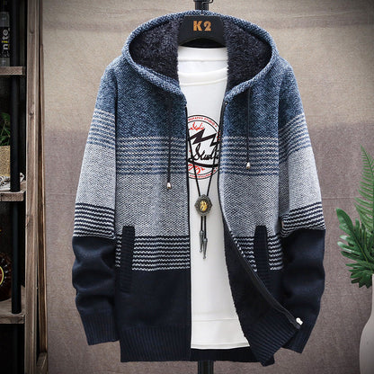 Männer Parka Jacke Kapuzenparka Elegant