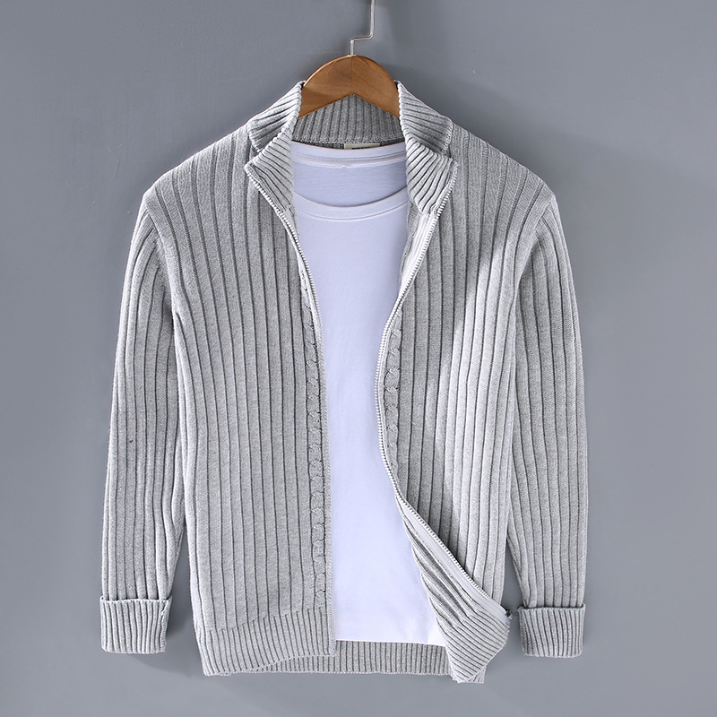 Herren Strickcardigan Reißverschluss Modern Casual - IdealeKleiden