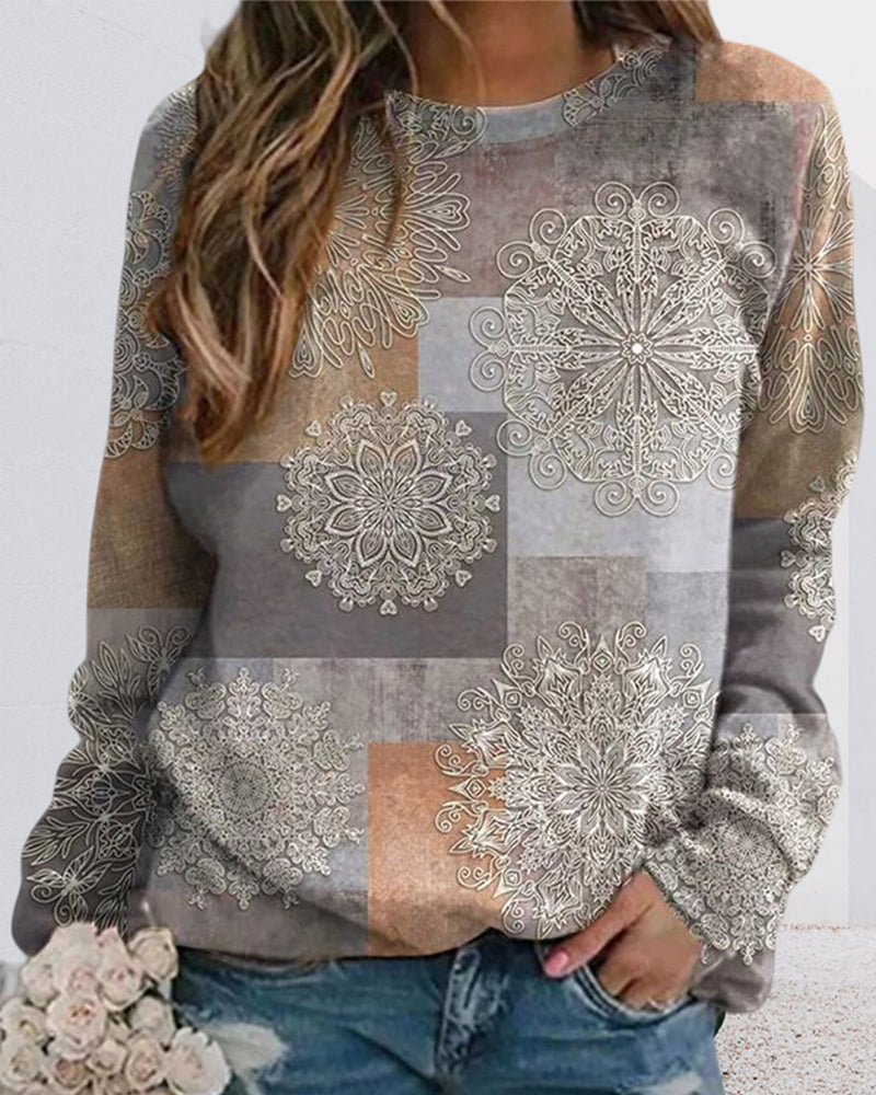 Bequemes Sweatshirt Rundhals Casual