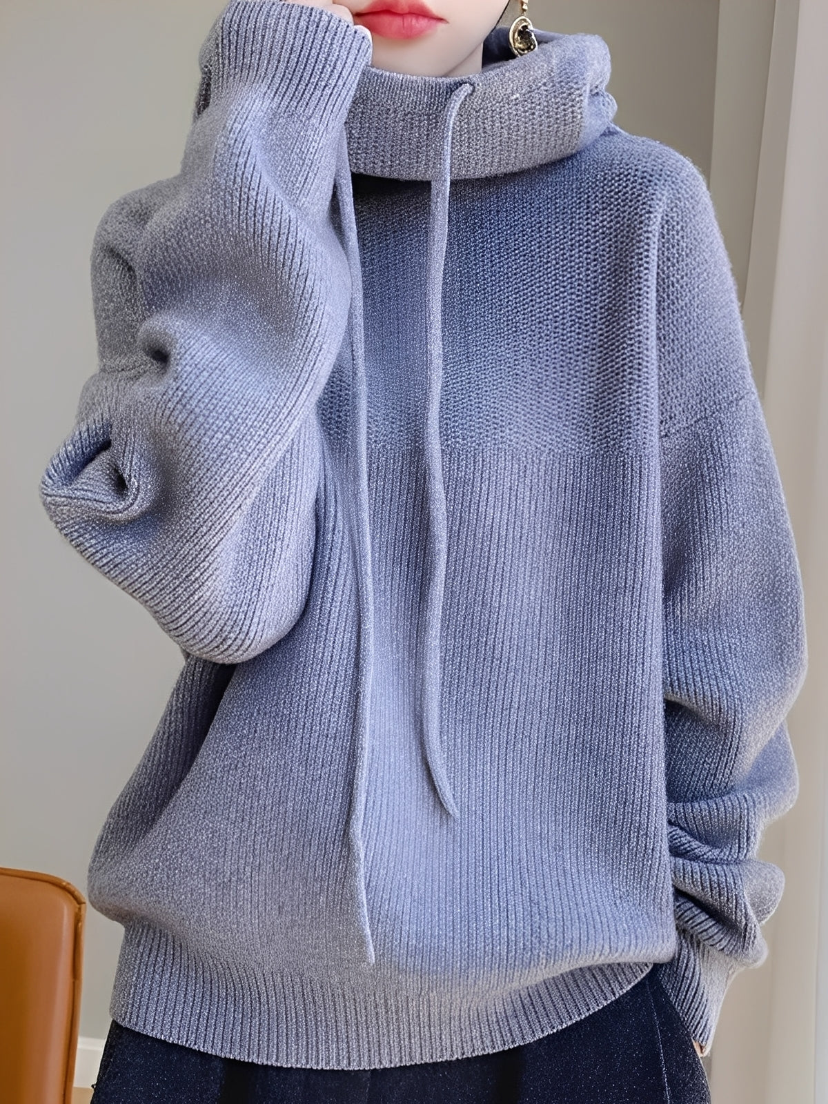 Damen Woll-Hoodie Weich und Warm