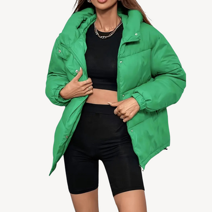Damen Hoodie Pufferjacke Warm