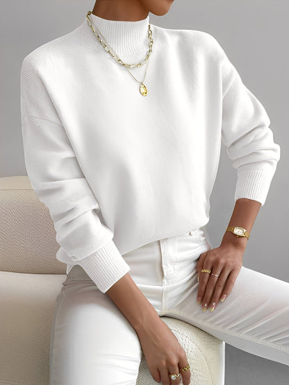 Elegante Damenpullover Stehkragen Modern
