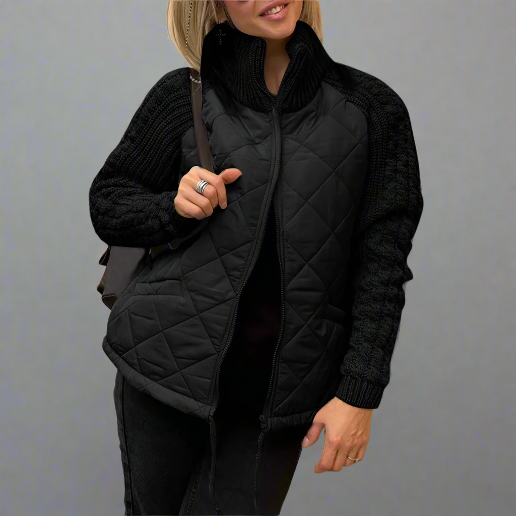 Herbstjacke mit Strickärmeln Damen