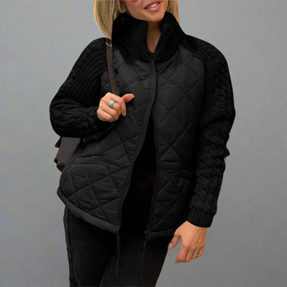 Herbstjacke mit Strickärmeln Damen